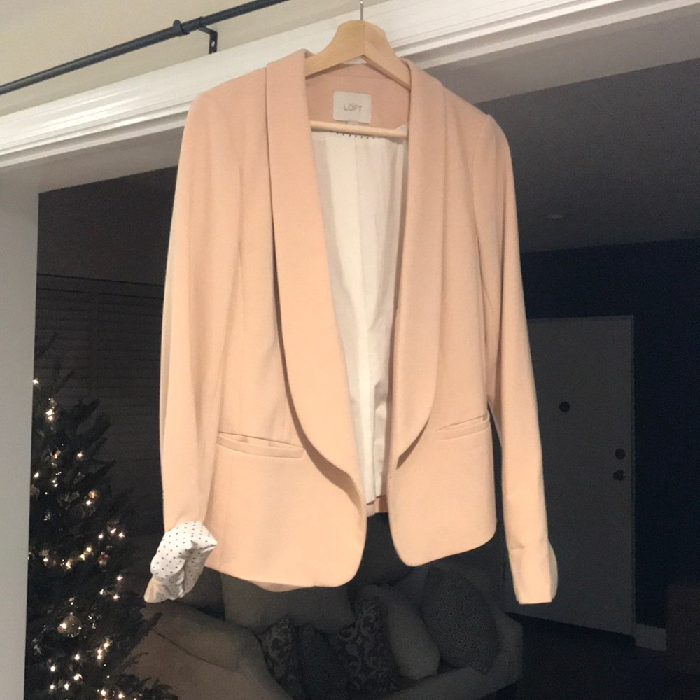 Blush/cream blazer