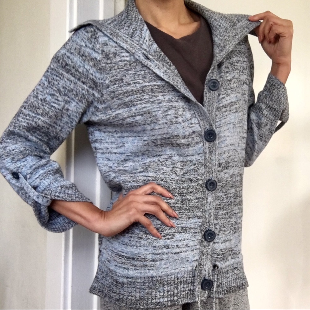 Jones New York Sport Speckled Knit Cardigan