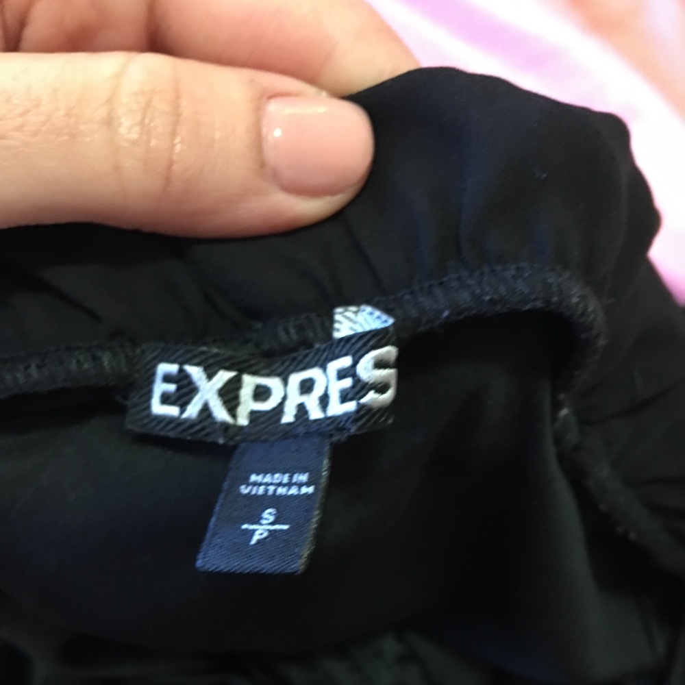 Strapless little black dress.