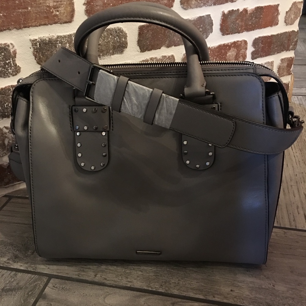 Rebecca Minkoff leather tote in grey
