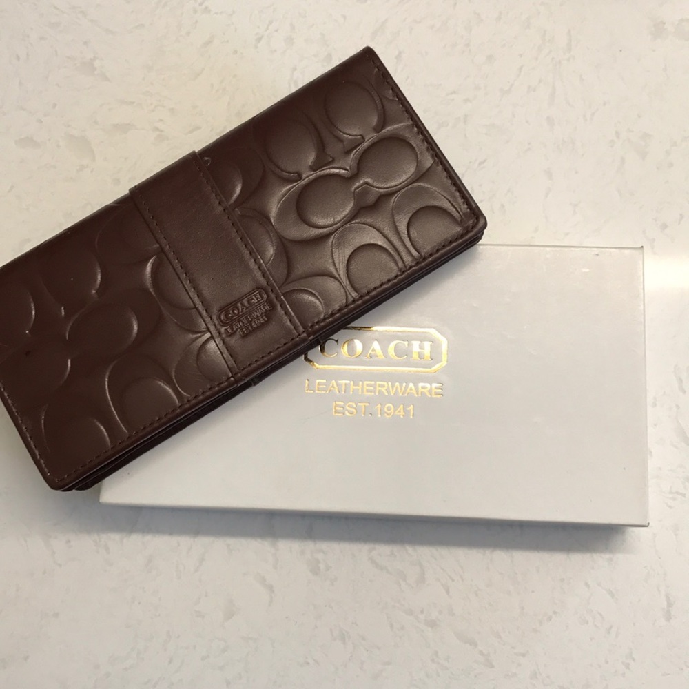 Vintage Brown Leather Coach Wallet