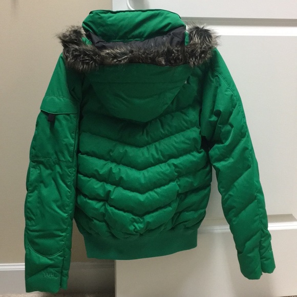 kelly green ski jacket
