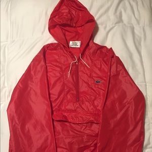 Red Lacoste X IZOD Windbreaker