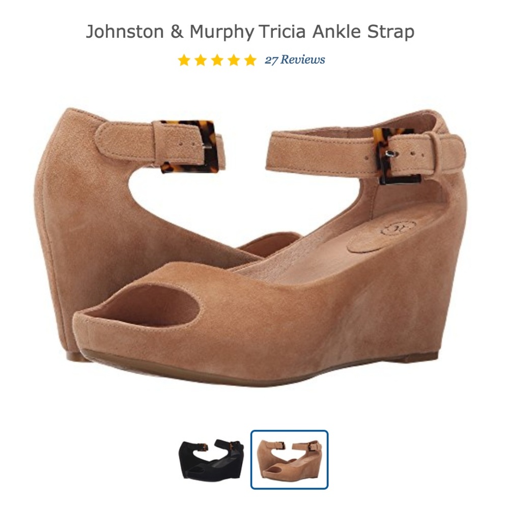 Still In Store Memory Foam Ankle Strap Suede Wedge