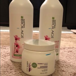 Biolage shampoo, conditioner and mask