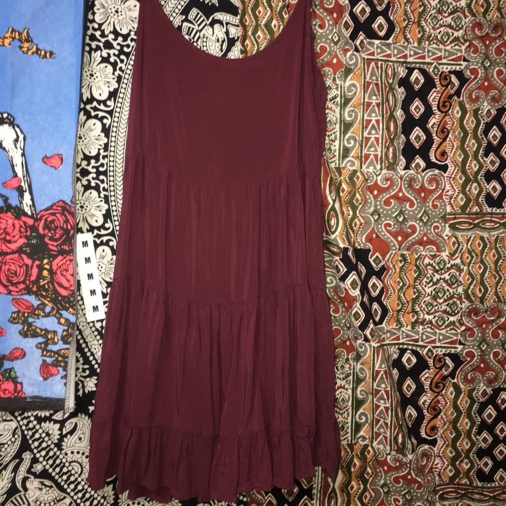 Brandy Melville maroon slip dress/coverup