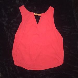 Bright coral blouse tank