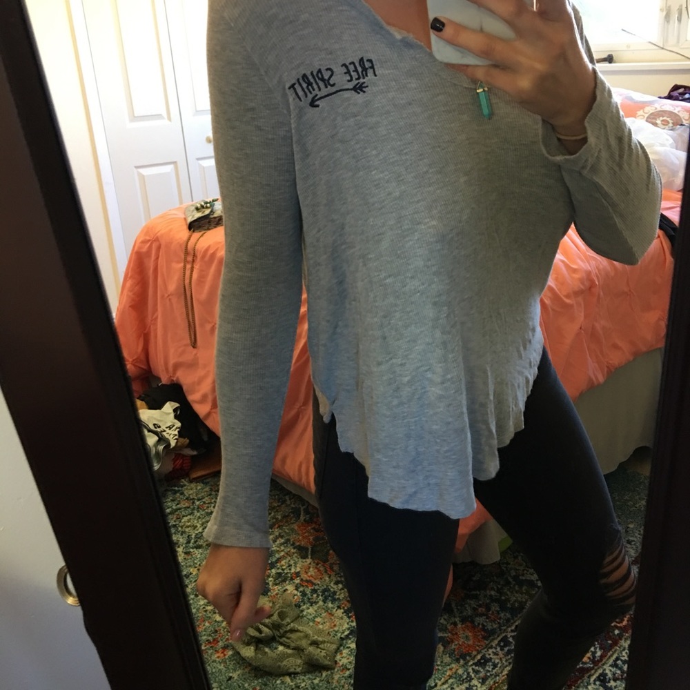 Comfy long sleeve. Worn twice! Embroidered.