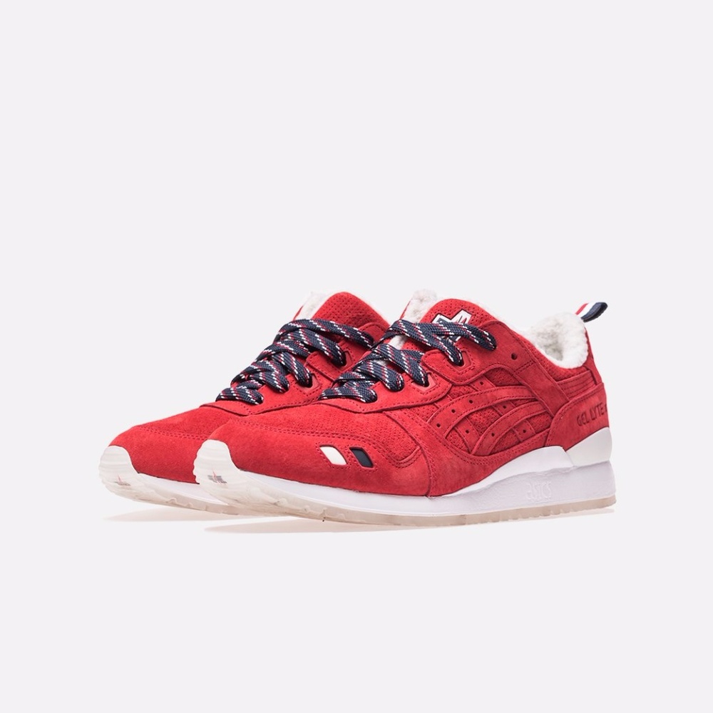 KITH X MONCLER X ASICS GEL-LYTE III - RED / WHITE