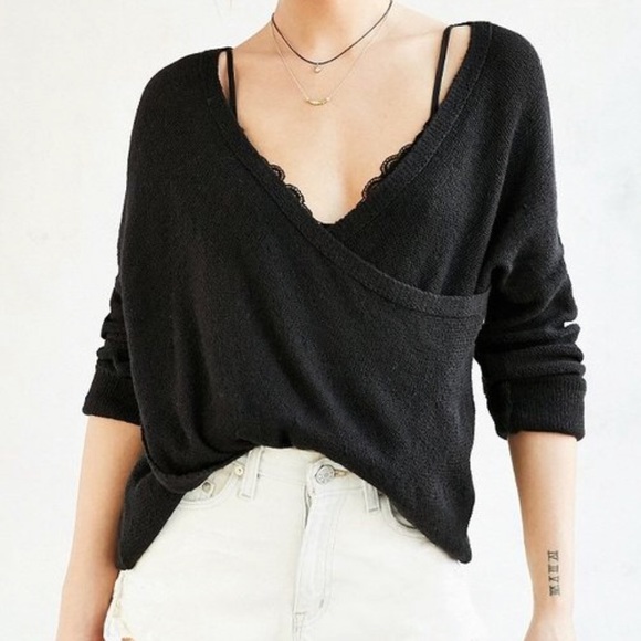 UO Kimchi Blue sunny surplice sweater UO Kimchi Blue sunny surplice sweater
