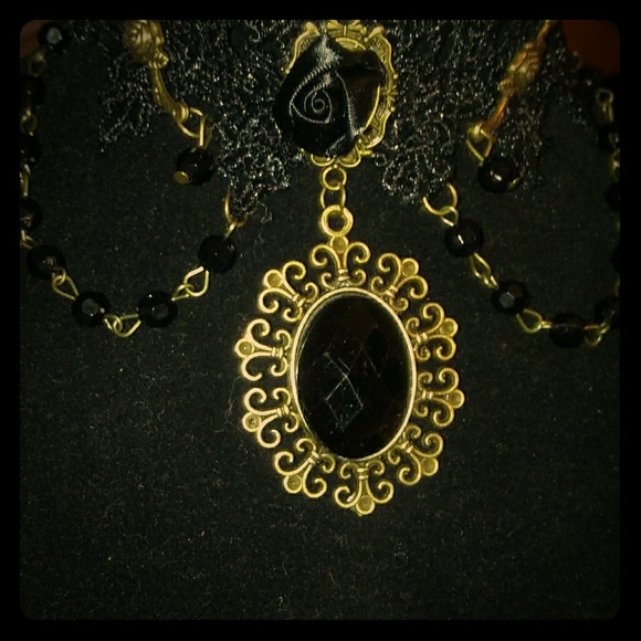 Black rose vintage choker - Picture 1 of 4