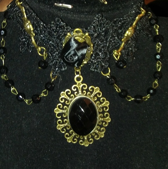 Black rose vintage choker - Picture 2 of 4