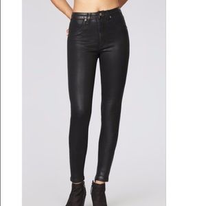 Carmar waxed black denim skinny jeans size 27!!!