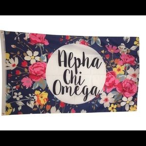 Alpha Chi Omega (AXO) Floral Flag