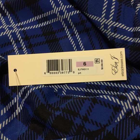 NWT Eliza J Blouson Sleeve Ruffle Shift Dress blue - Picture 5 of 8