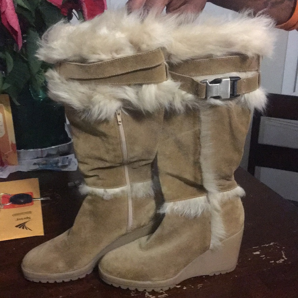 Authentic Coach Fur Boots 8.5