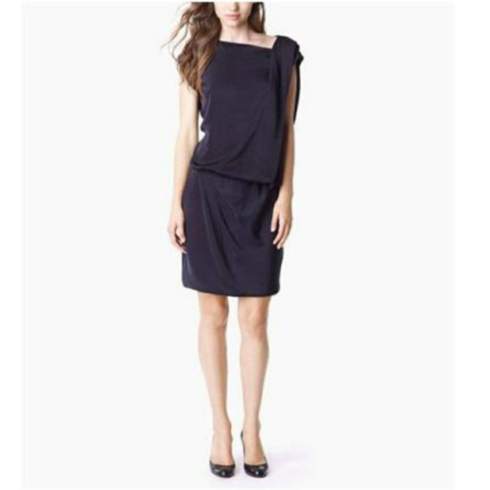 Bird by juicy couture black draped sueded dress