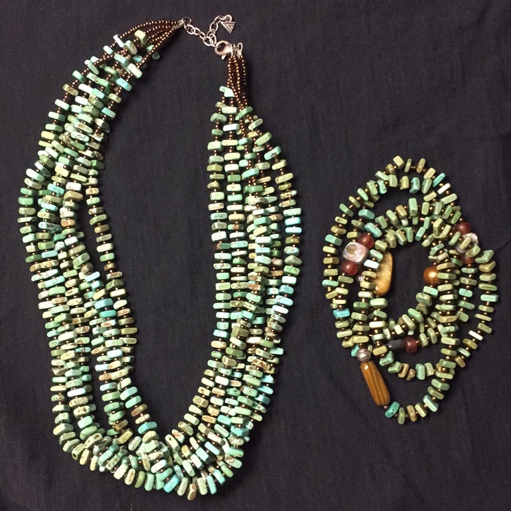 Silpada Howlite Necklace N1535 & Bracelets B1799