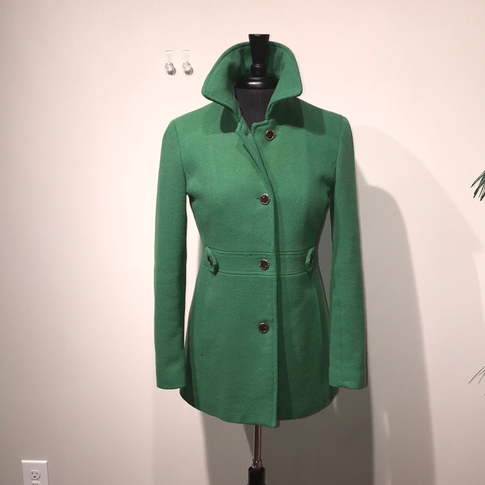 Calvin Klein Green Wool Coat SZ:4