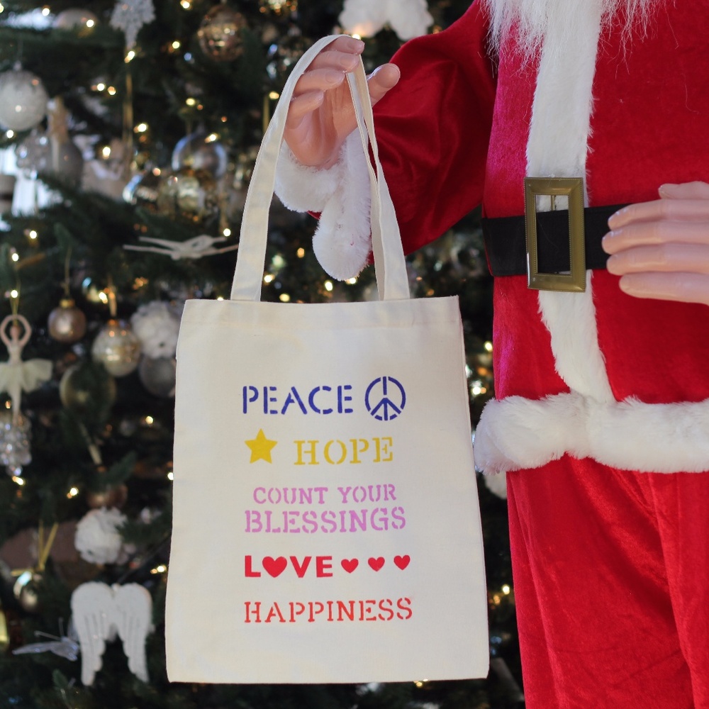 PEACE canvas tote