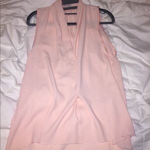Aritzia Wilfred Pink Half Botton Up Tanktop
