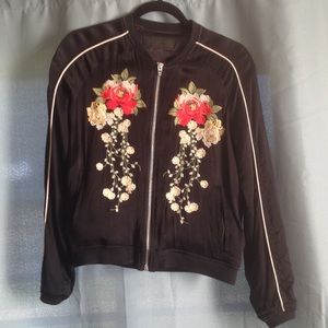 Blank NYC Embroidered Bomber Jacket