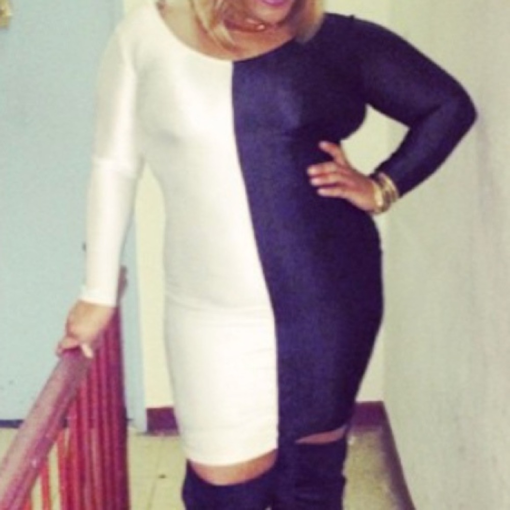 🙌🏾Black an white stylish, show stopper dress