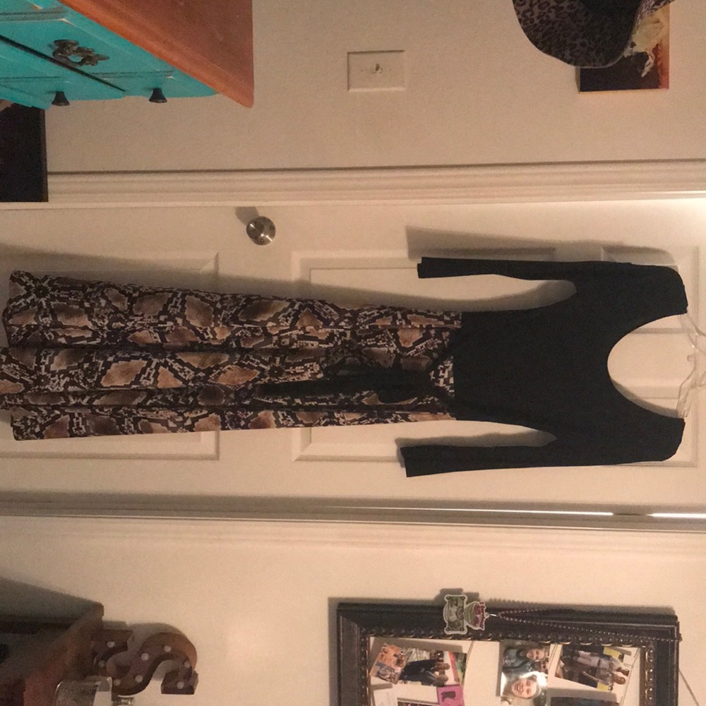 Snake print maxi dress