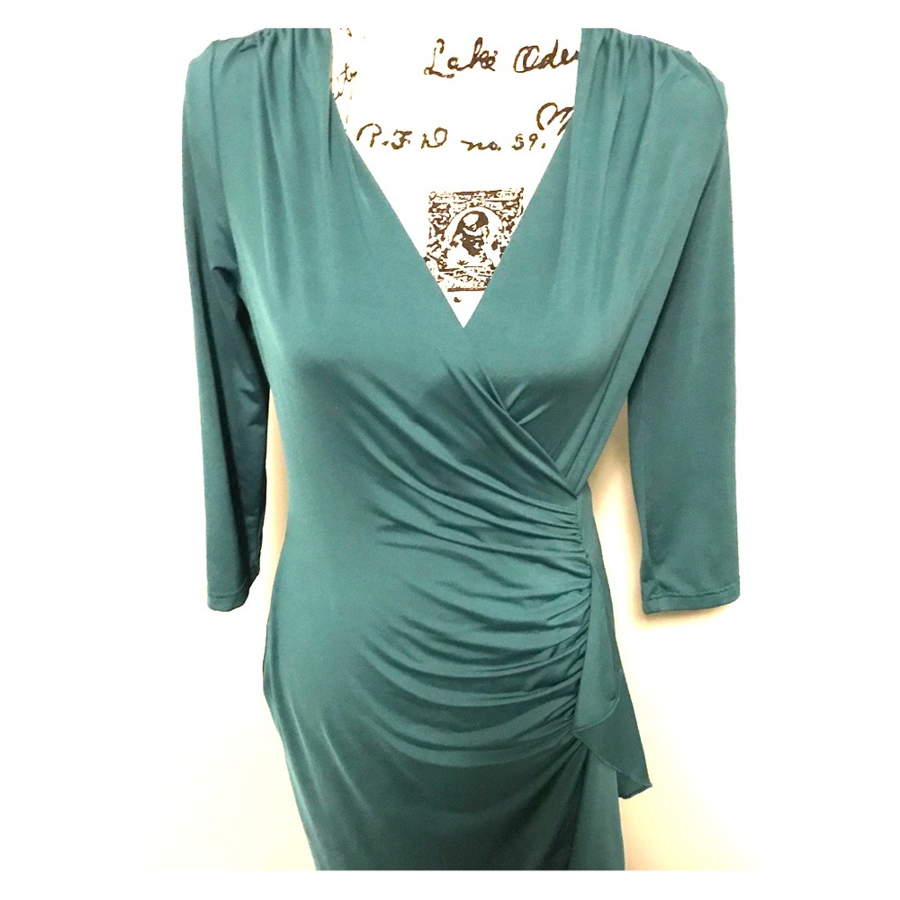 Greenish/teal flattering Venus dress.
