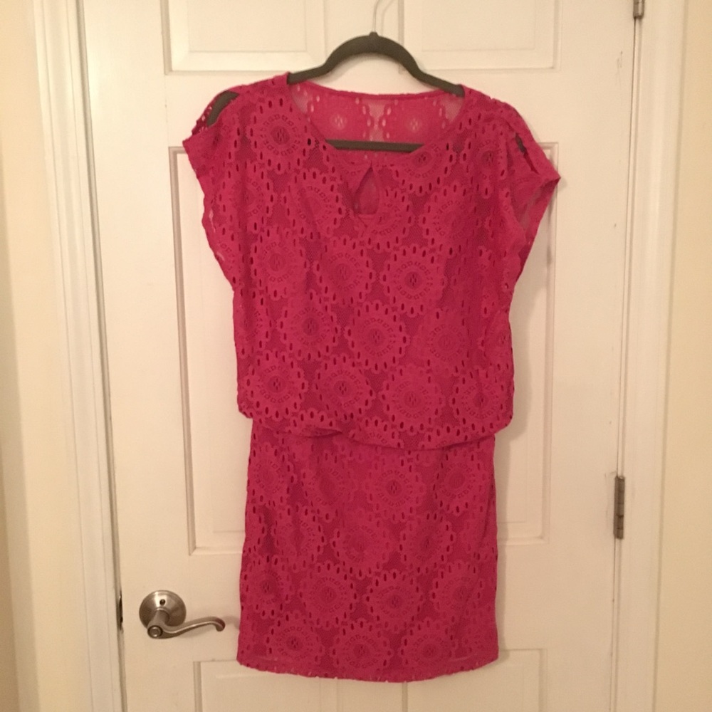 Show stopping lace dress with built in slip