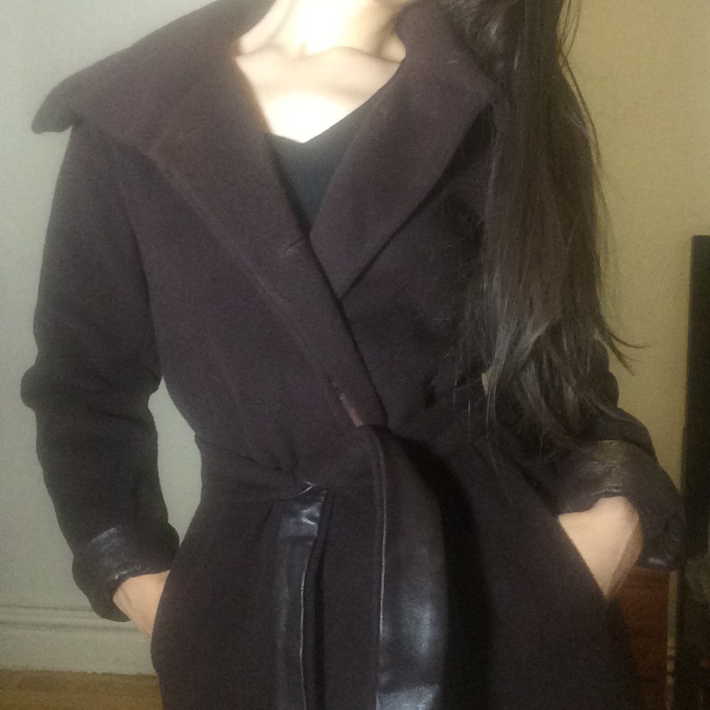 Cole Haan camel fur and silk overcoat