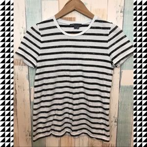 Vince. Striped Grunge Tee