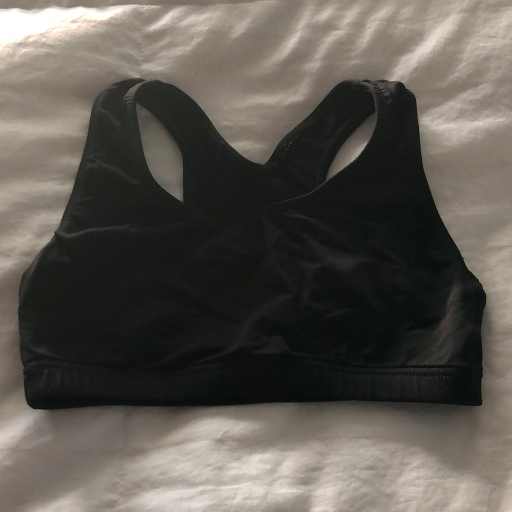 Black dance sports bra