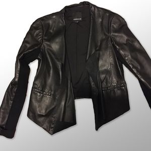 Trouve' leather drape jacket