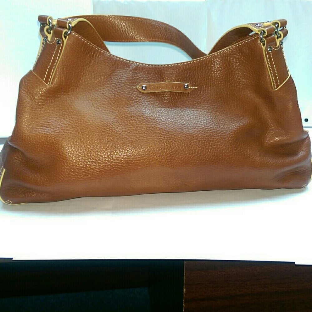 Cole Hann Village SPO5 Brown Pebble Leather Handba