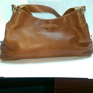 Cole Hann Village SPO5 Brown Pebble Leather Handba