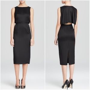 Black Flyaway Sheath Dress w/ Back Cut-Out