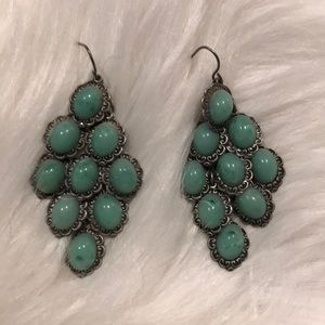 Imitation turquoise earrings