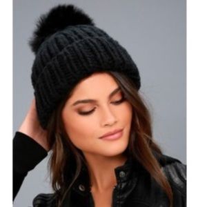 Black Pom Hat