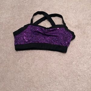 sparkly sports bra