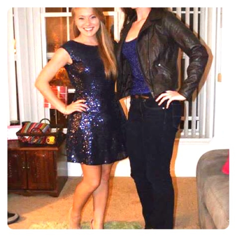 Tobi Navy Sequined Dress