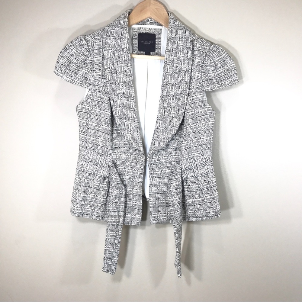 The Limited short sleeve tweed jacket, size S