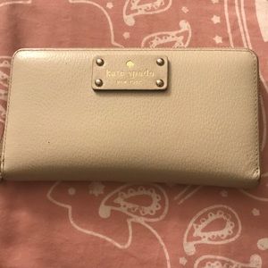 Cream Kate Spade Wallet