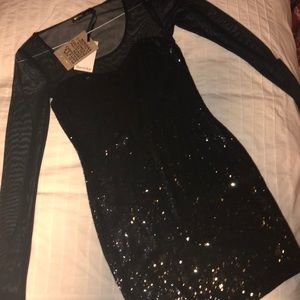 New with tag, sequined mesh dress