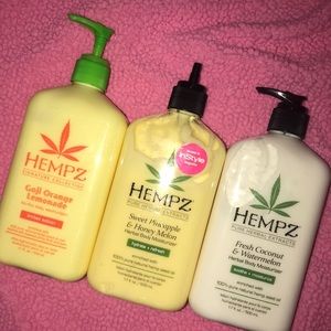 3 new never used hempz lotions