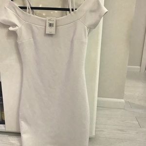 Guess off the shoulder white short dress brand new