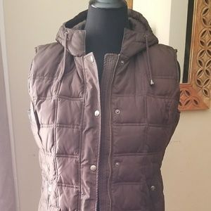 Gap Women's Brown Quilted Vest Jacket Sz M
