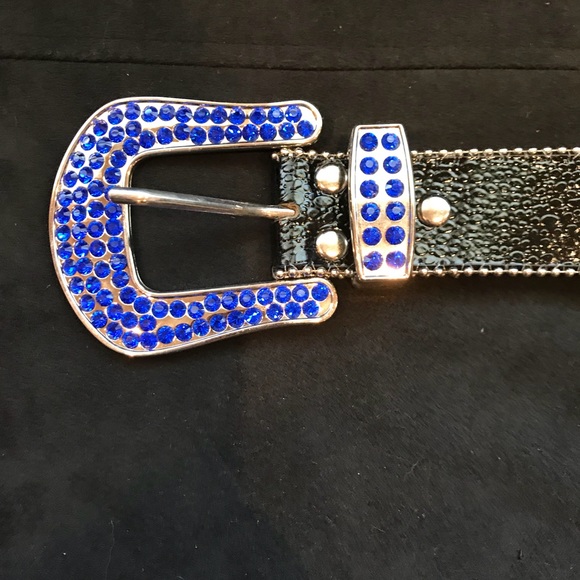 Bling leather belt main image 6