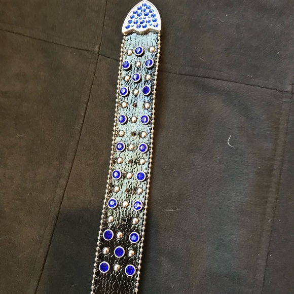 Bling leather belt main image 4