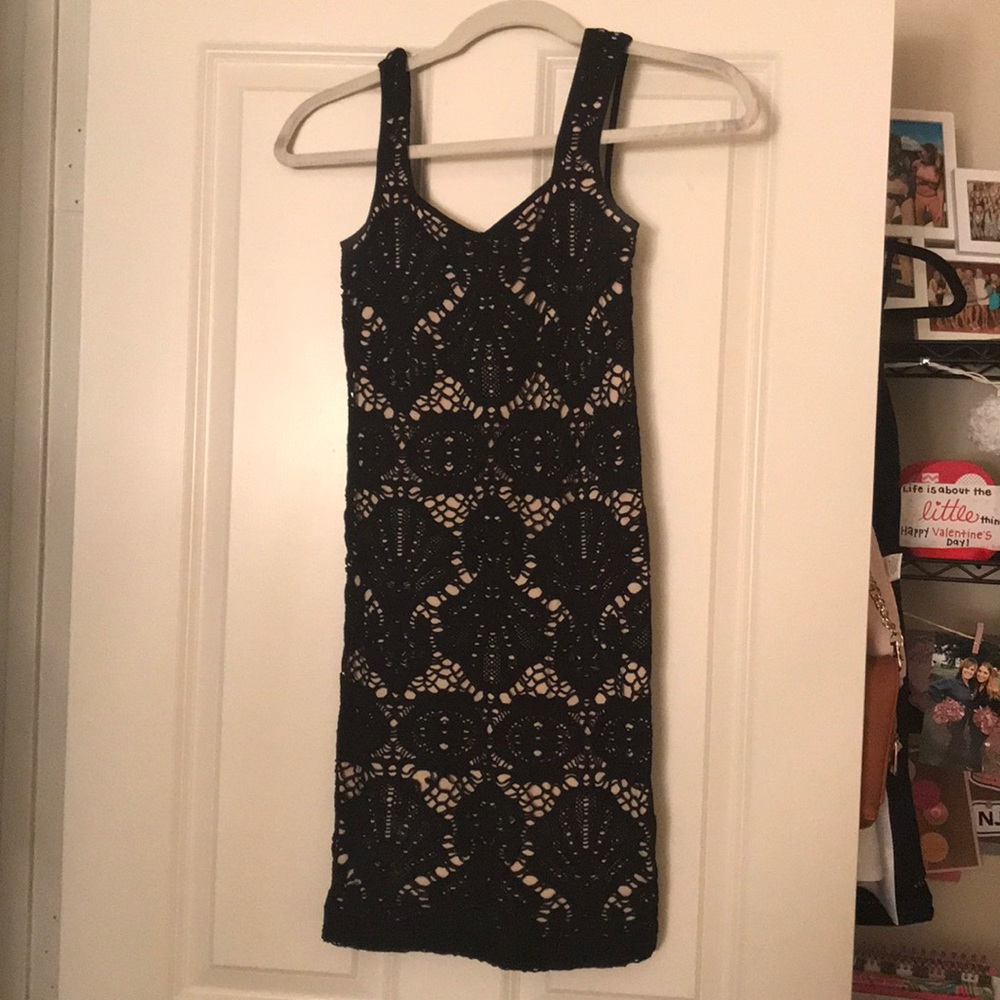 Free People Black/Tan Dress